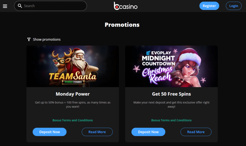 bCasino Online Casino Bonus