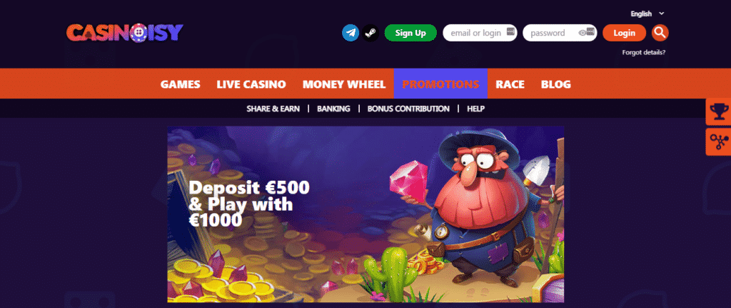 Casinoisy Casino Screenshot