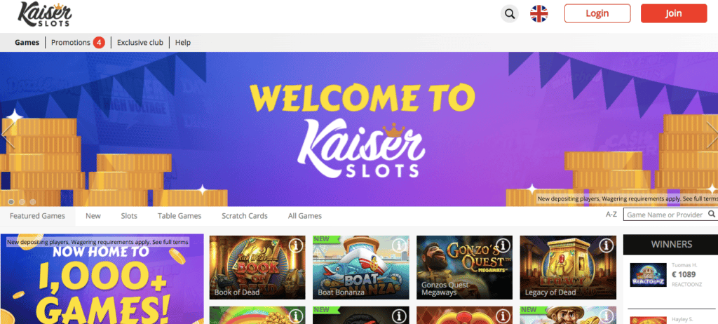 Kaiser Slots Casino Screenshot