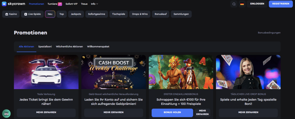 SkyCrown Online Casino Bonus