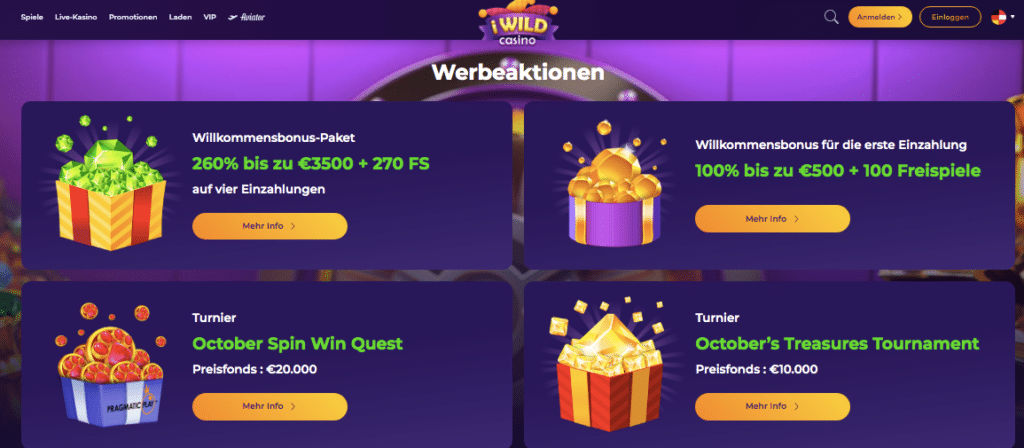 iWild Online Casino Bonus