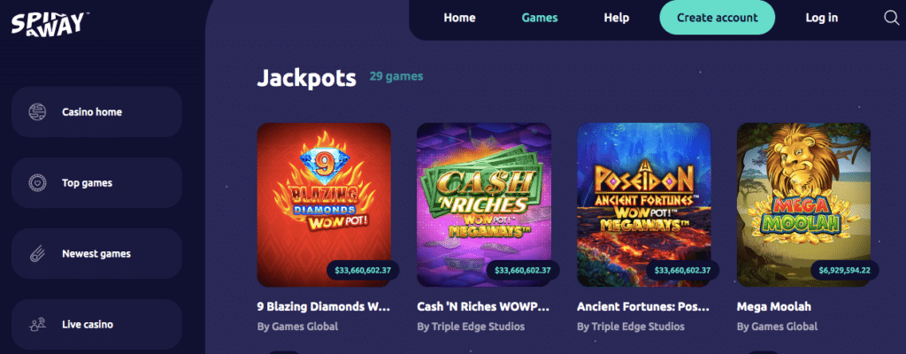 spinaway online casino bonus