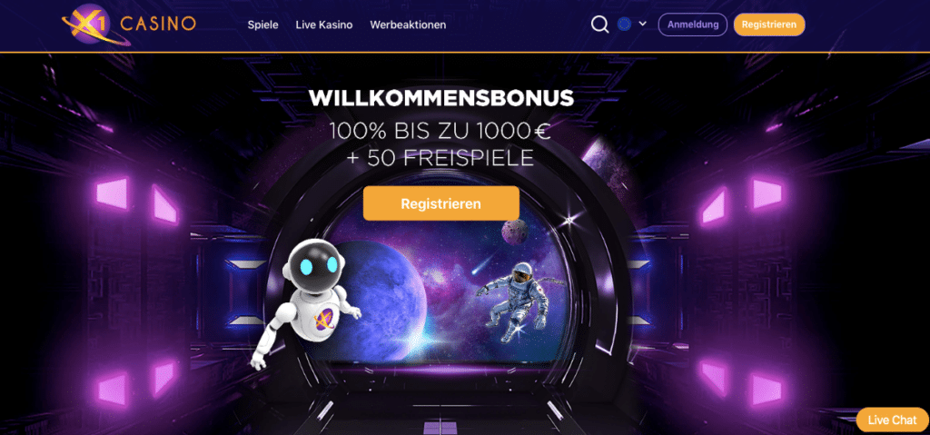 X1 online casino bonus