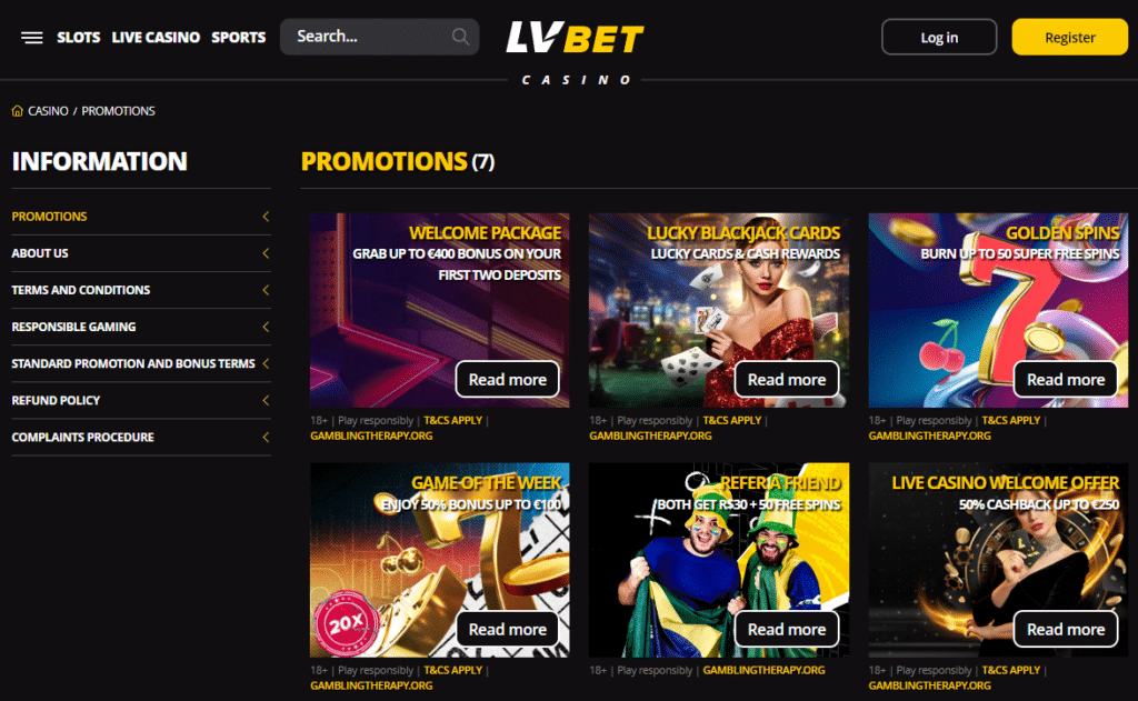LVBet Online Casino Bonus