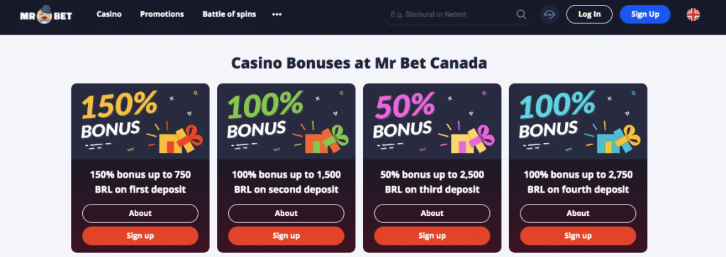 MrBet Online Casino Bonus