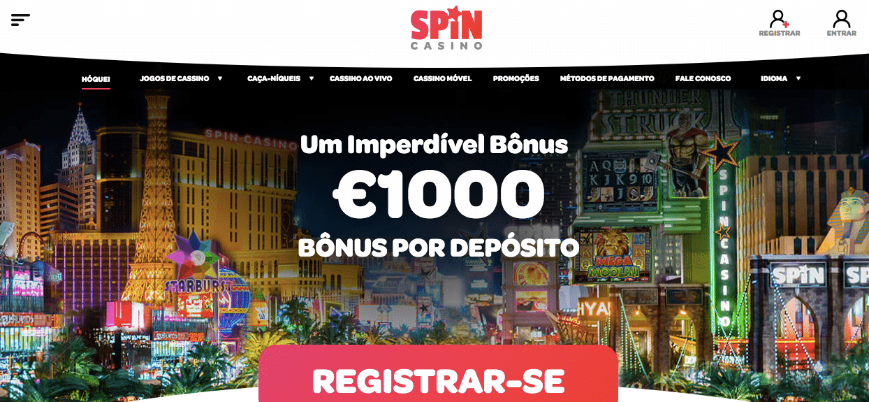 spin casino lobby screenshot