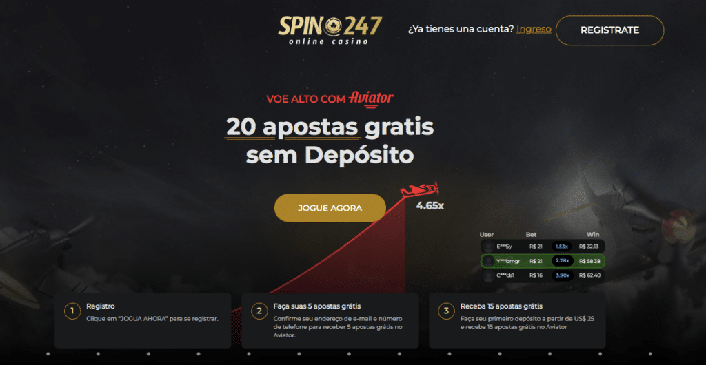 spin247 casino screenshot