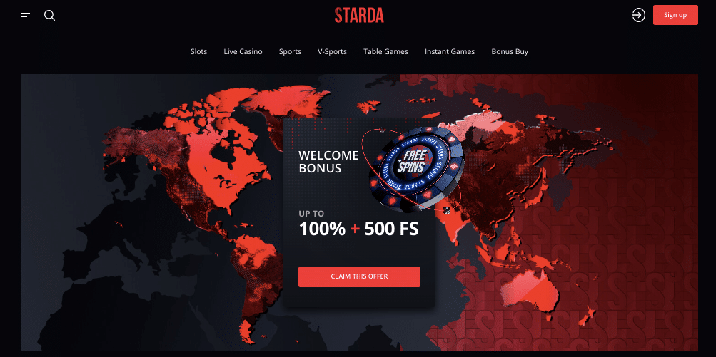 starda online casino screenshot