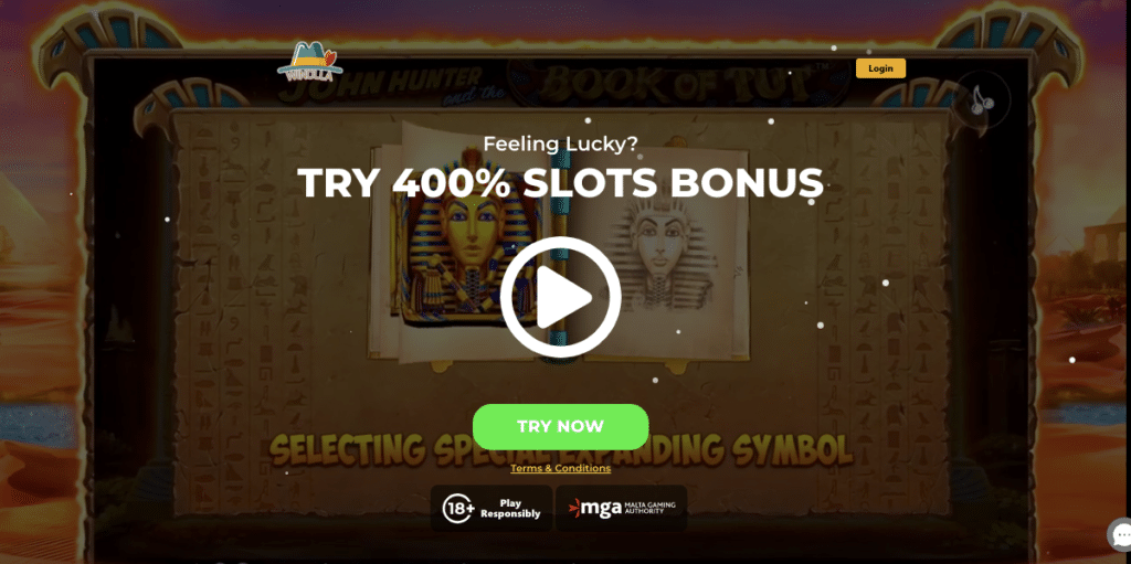 winolla casino promotions screenshot