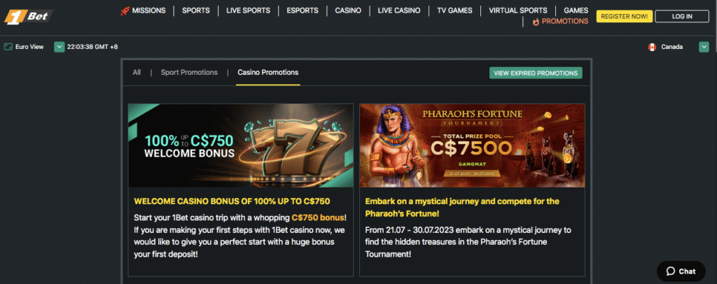 1bet online casino bonus