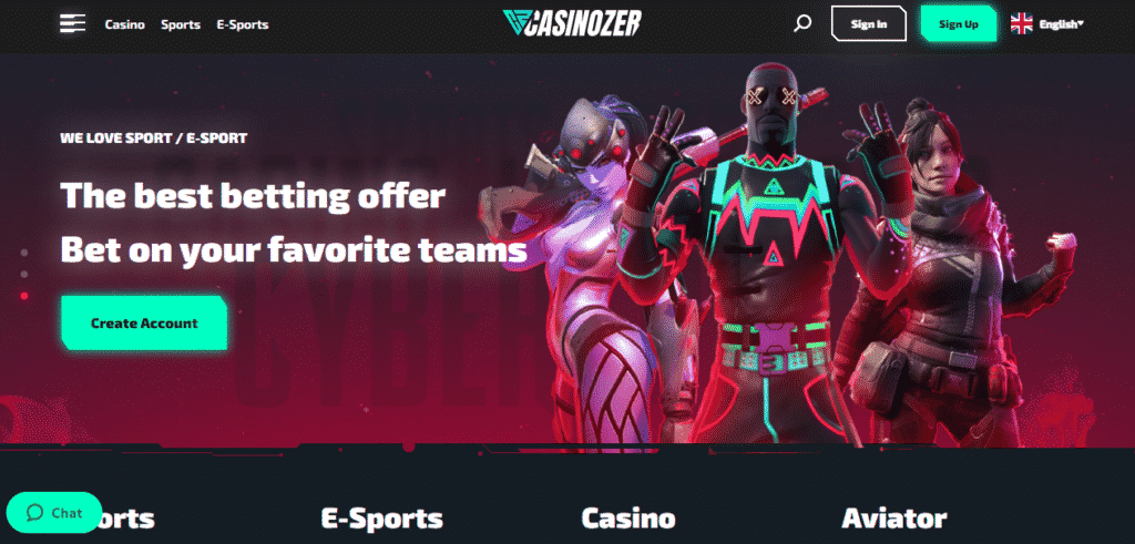 Casinozer Casino Screenshot