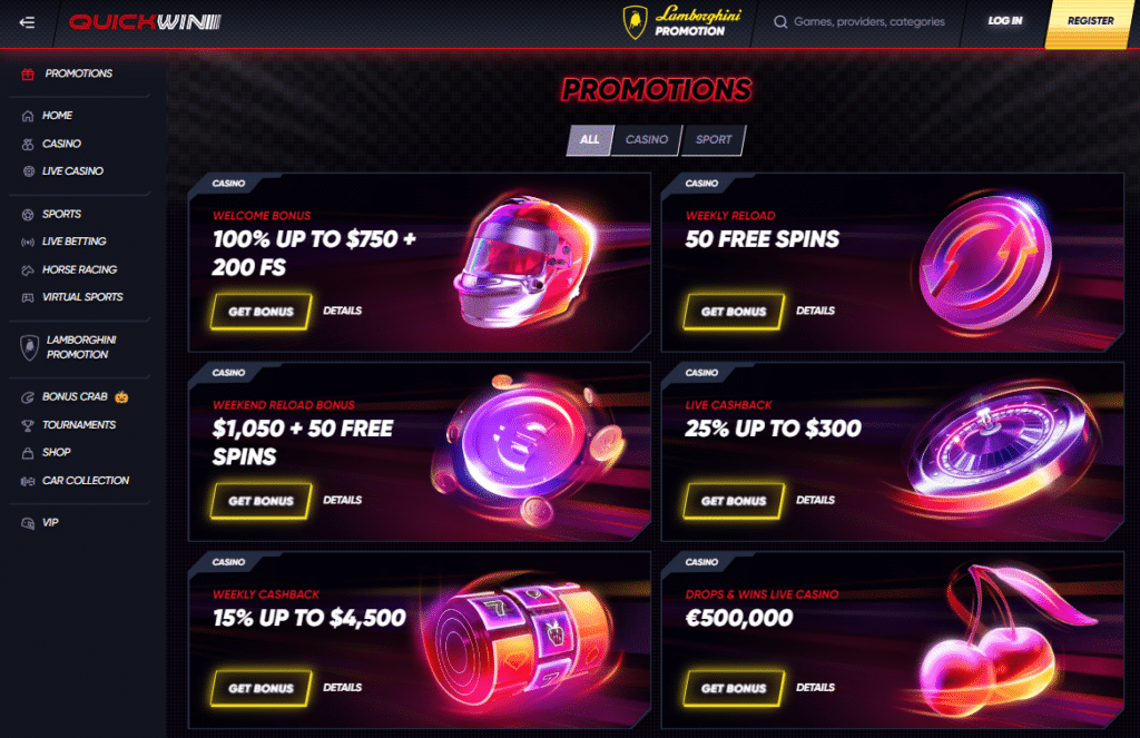 Quickwin Online Casino Bonus