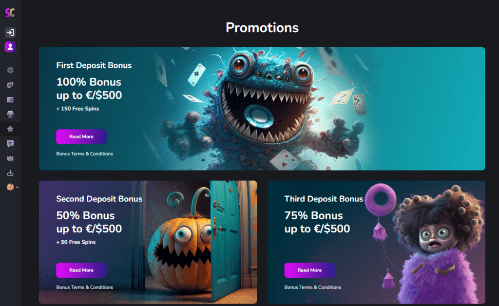 Scream Online Casino Bonus