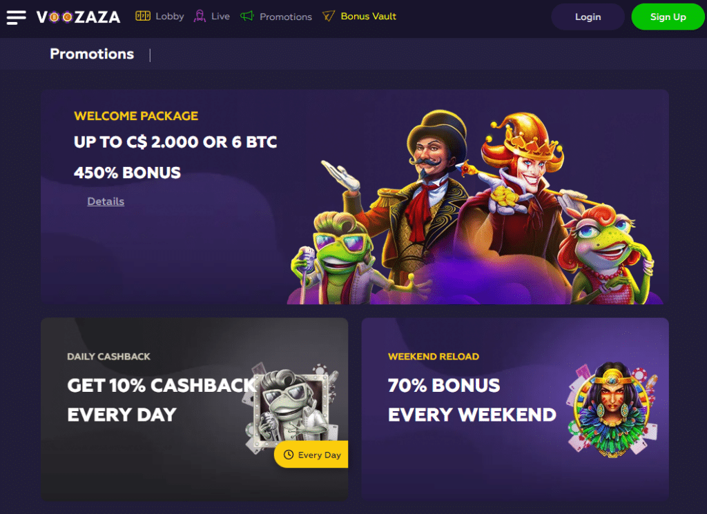 Voozaza Online Casino Bonus
