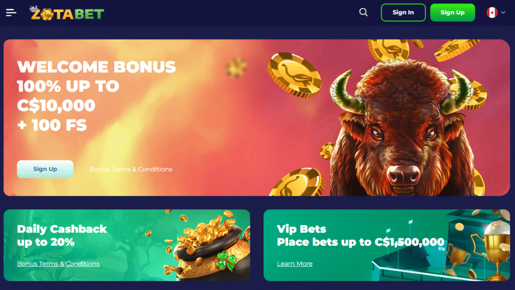 Zotabet Online Casino Bonus