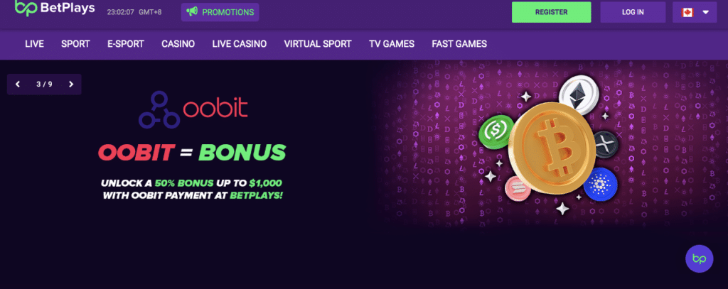 betplays online casino lobby screenshot