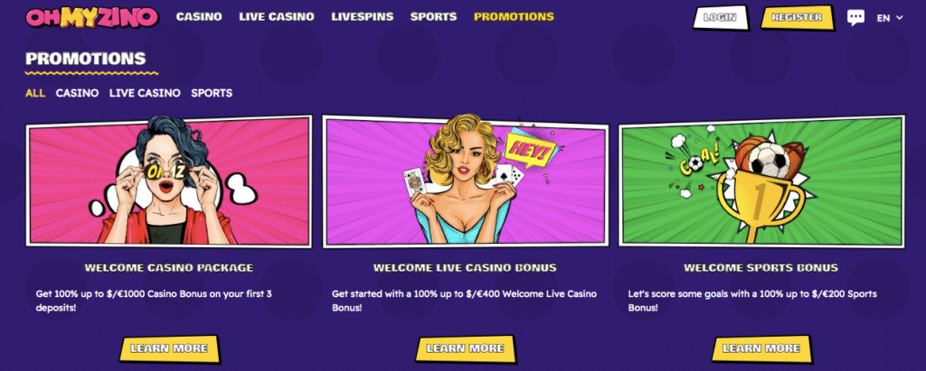ohmyzino online casino bonus