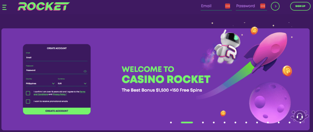 rocket casino screenshot