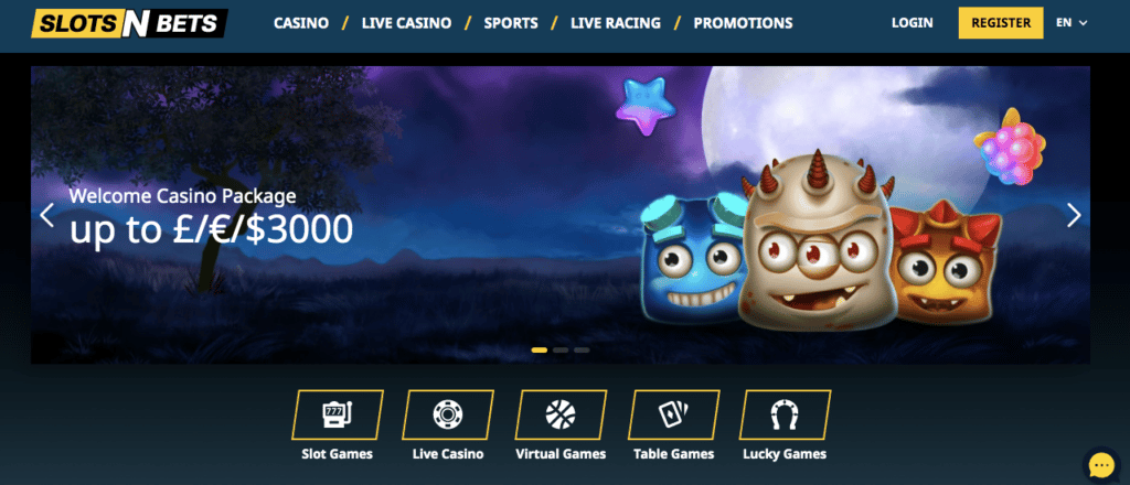 slotsnbets casino screenshot