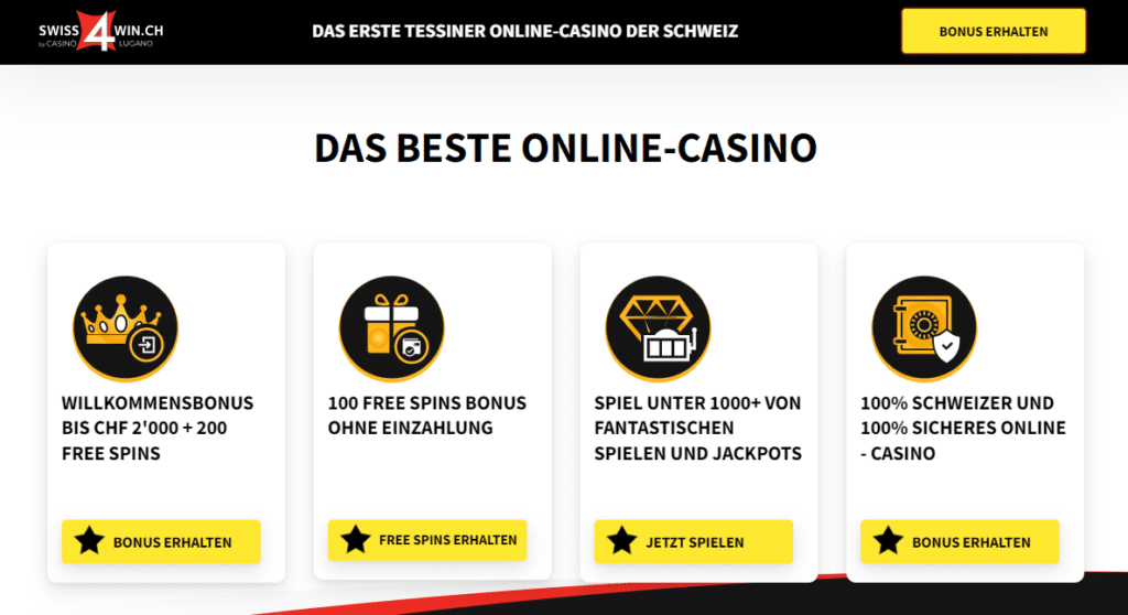 Swiss4Win Online Casino Bonus