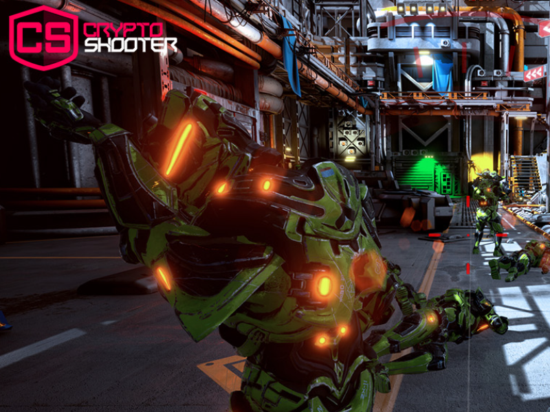 Shooting based gameplay that multiplayer gameplay features Human and AI opponents