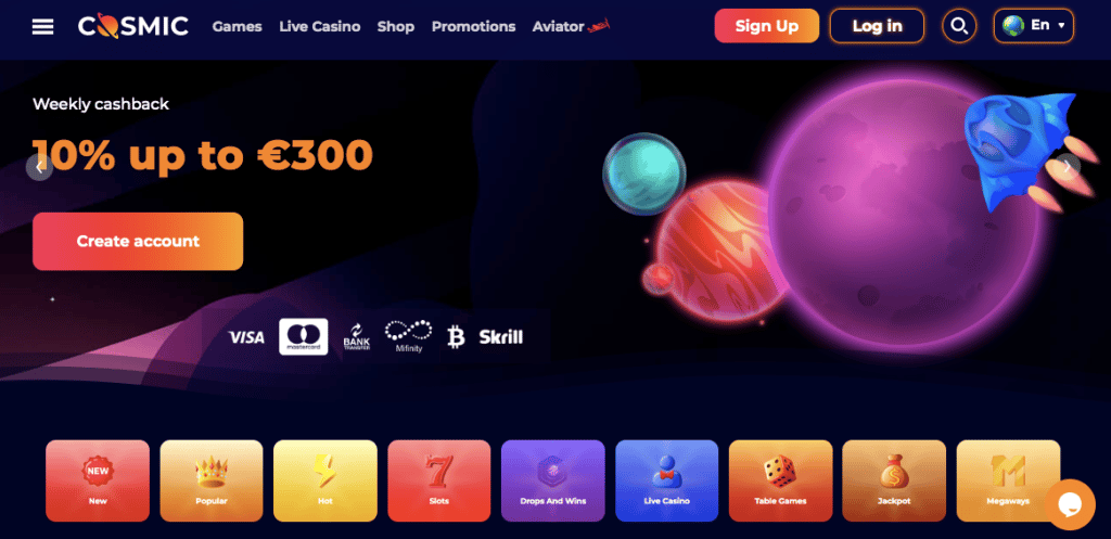 Cosmic Casino Screenshot