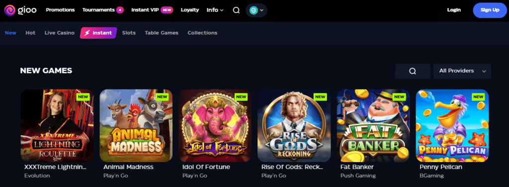 Gioo Casino Games Screenshot