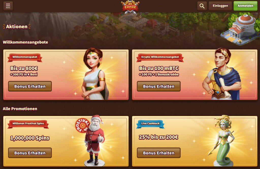 My Empire Online Casino Bonus