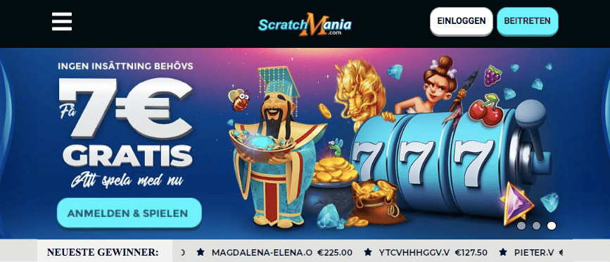 ScratchMania Casino Screenshot