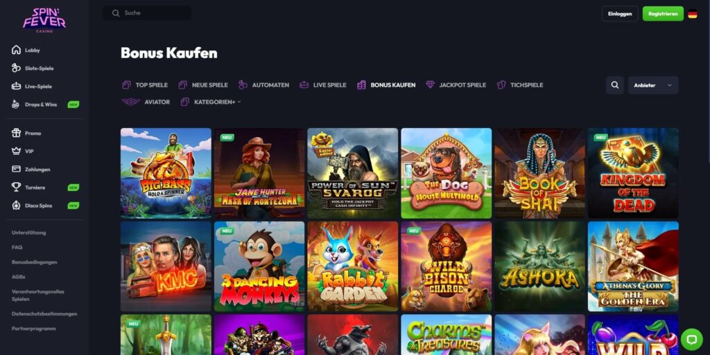 Spin Fever Neues Online Casino