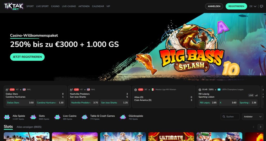 TikTak Bet Online Casino