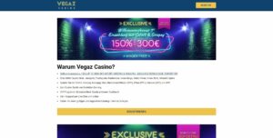 Vegaz Casino mit Startguthaben