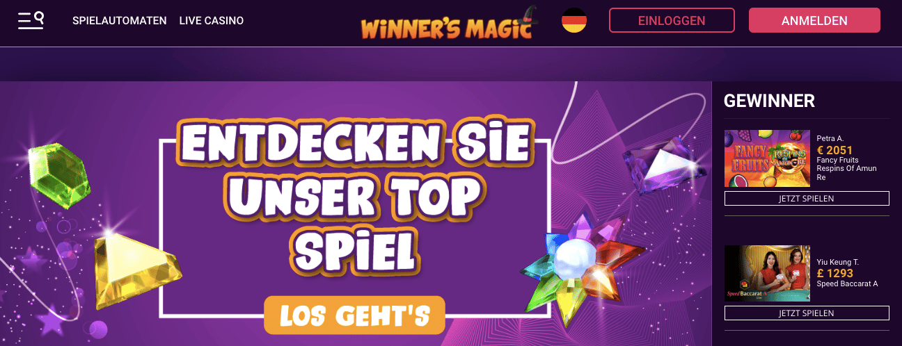Winners Magic Casino Screenshot
