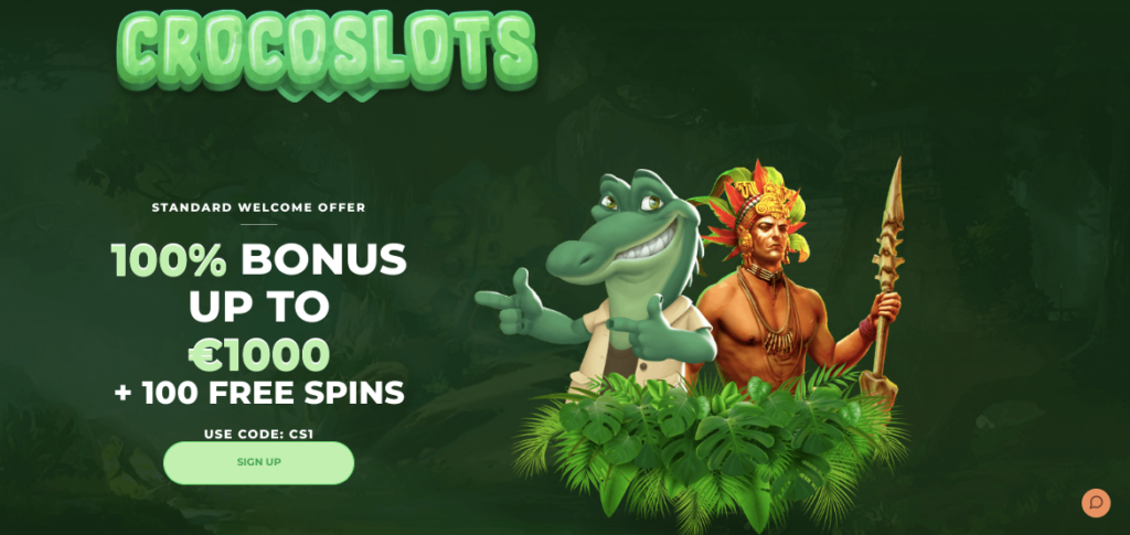 crocoslots online casino lobby screenshot