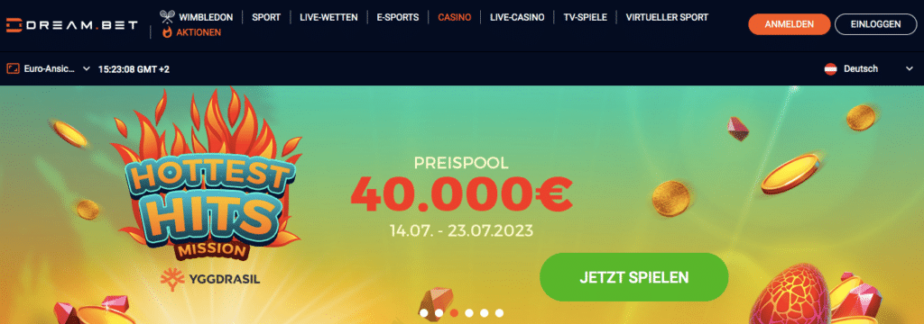 dreambet online casino bonus
