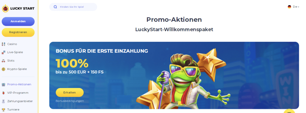 Lucky Start Online Casino Bonus