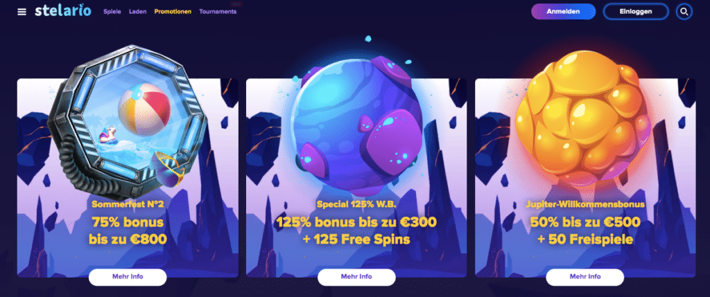 Stelario Online Casino Bonus