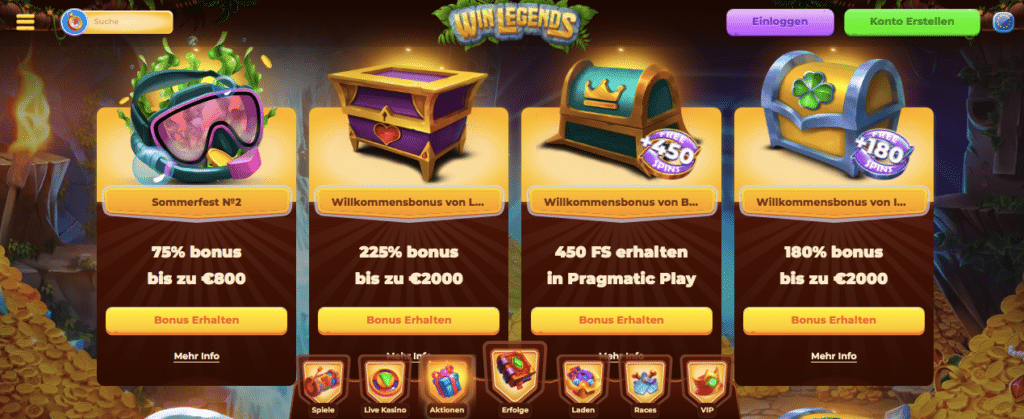 winlegends online casino bonus