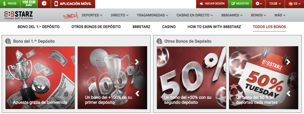 888starz online casino bonus screenshot