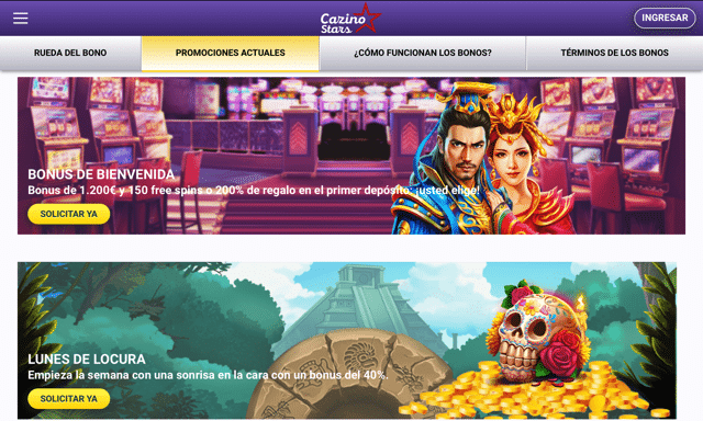 Cazino Stars Online Casino Bonus