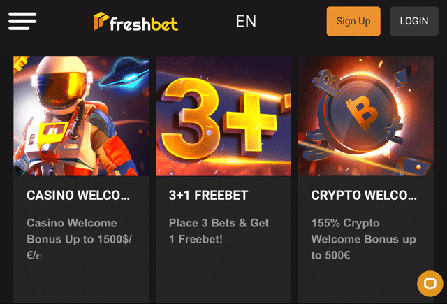 Freshbet Online Casino Bonus