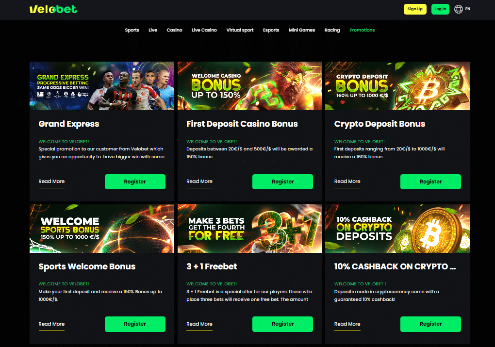 Velobet Online Casino Bonus