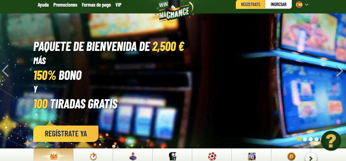 machance online casino lobby screenshot