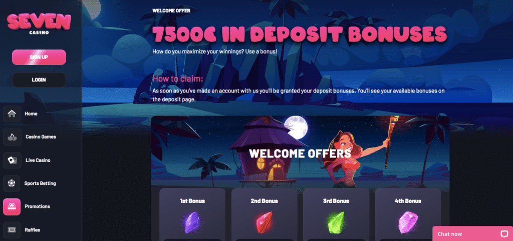seven online casino bonus