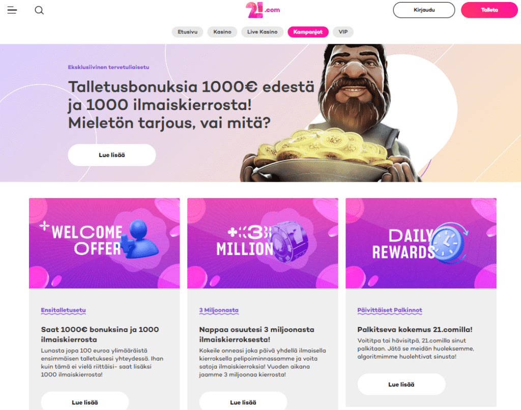 21com Online Casino Bonus