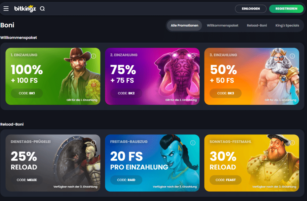 Bitkingz Online Casino Bonus