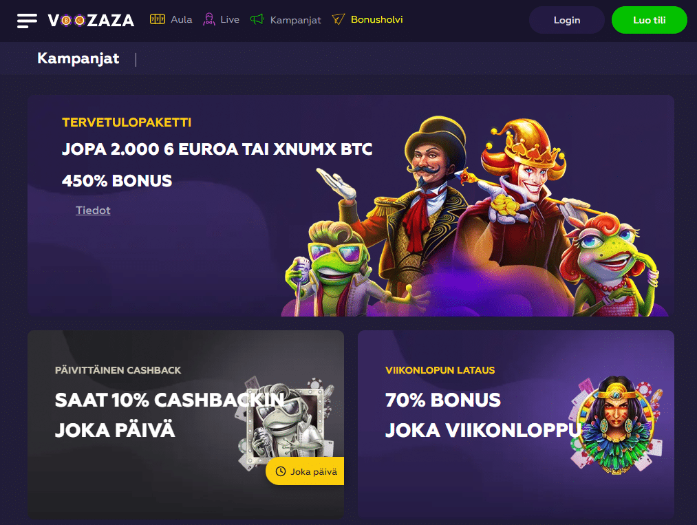 VooZaza Online Casino Bonus