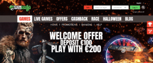 winhalla casino lobby screenshot