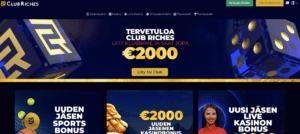 club riches online casino lobby screenshot