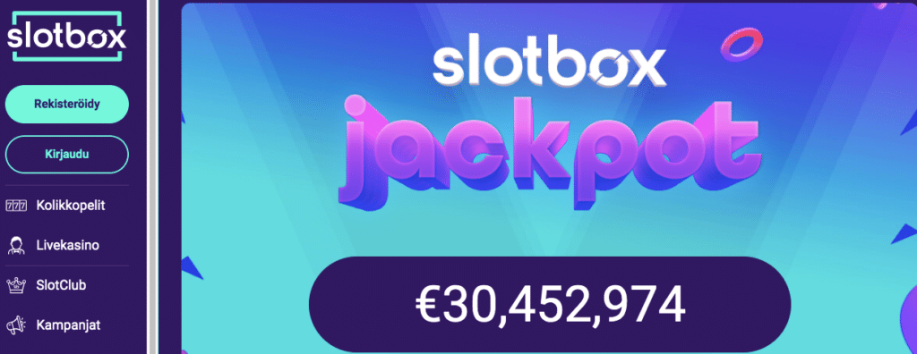slotbox onine casino bonus screenshot